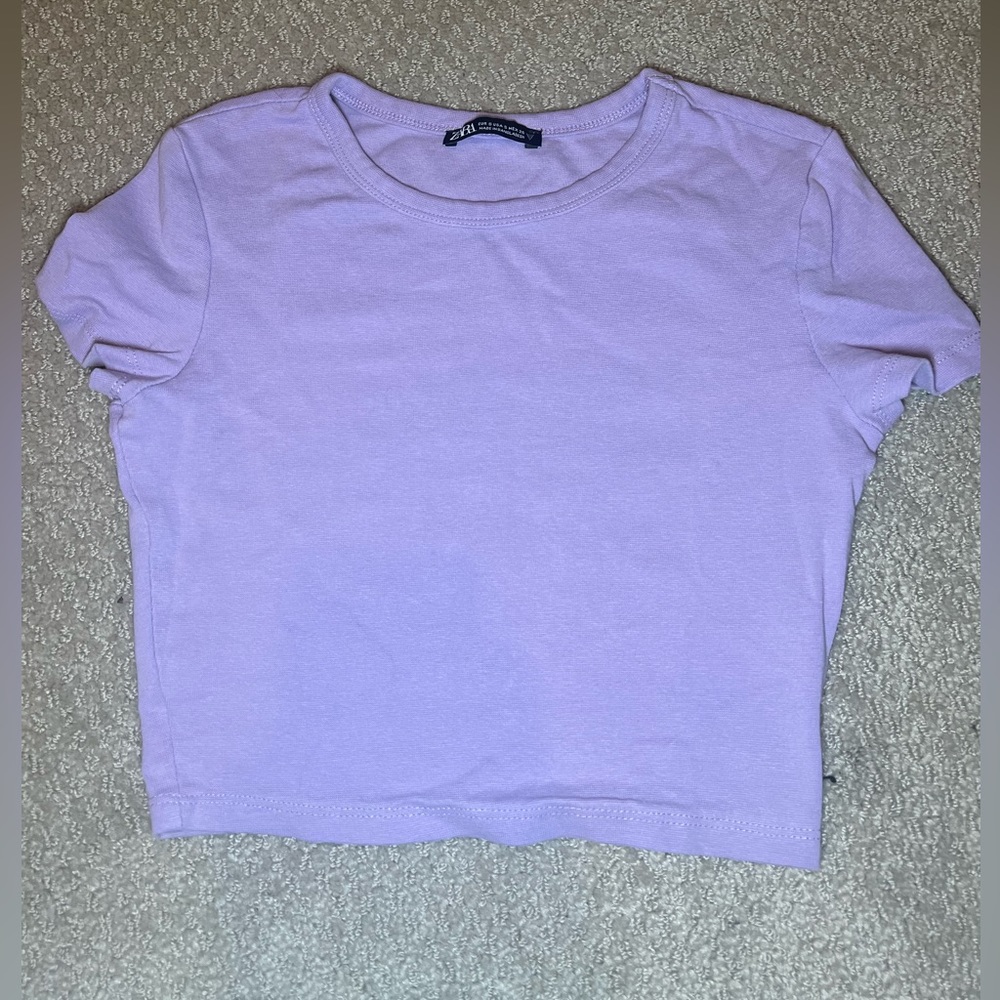ZARA PURPLE CROP TOP 💜
